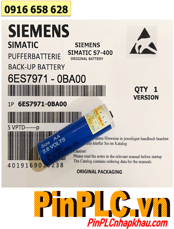 Siemens S7-400; Pin nuôi nguồn Siemens S7-400 lithium 3.6v AA 2300mAh _Xuất xứ Đức